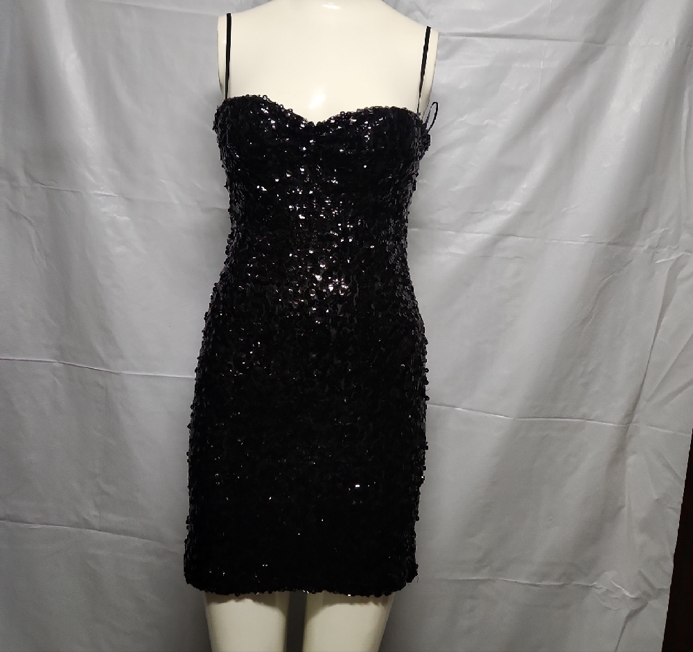 Elegant Black Sequin Dress
